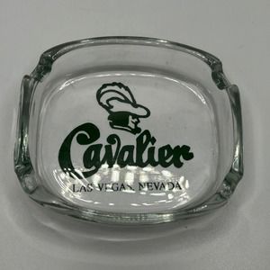 Rare Vintage Las Vegas Glass Ashtray Cavalier Lounge